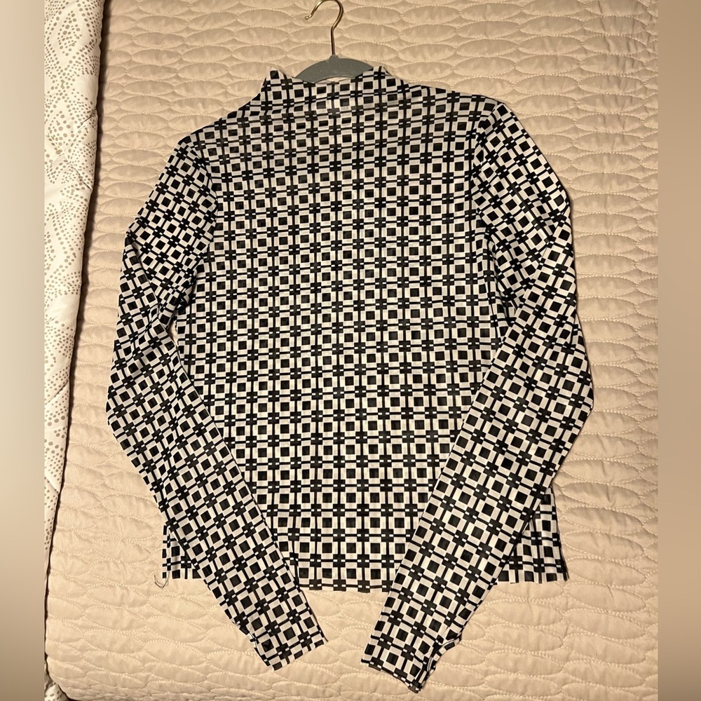 Steve Madden Sheer Geometric Pattern Top